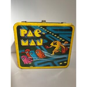 Vintage Pac Man Tin Lunch Box